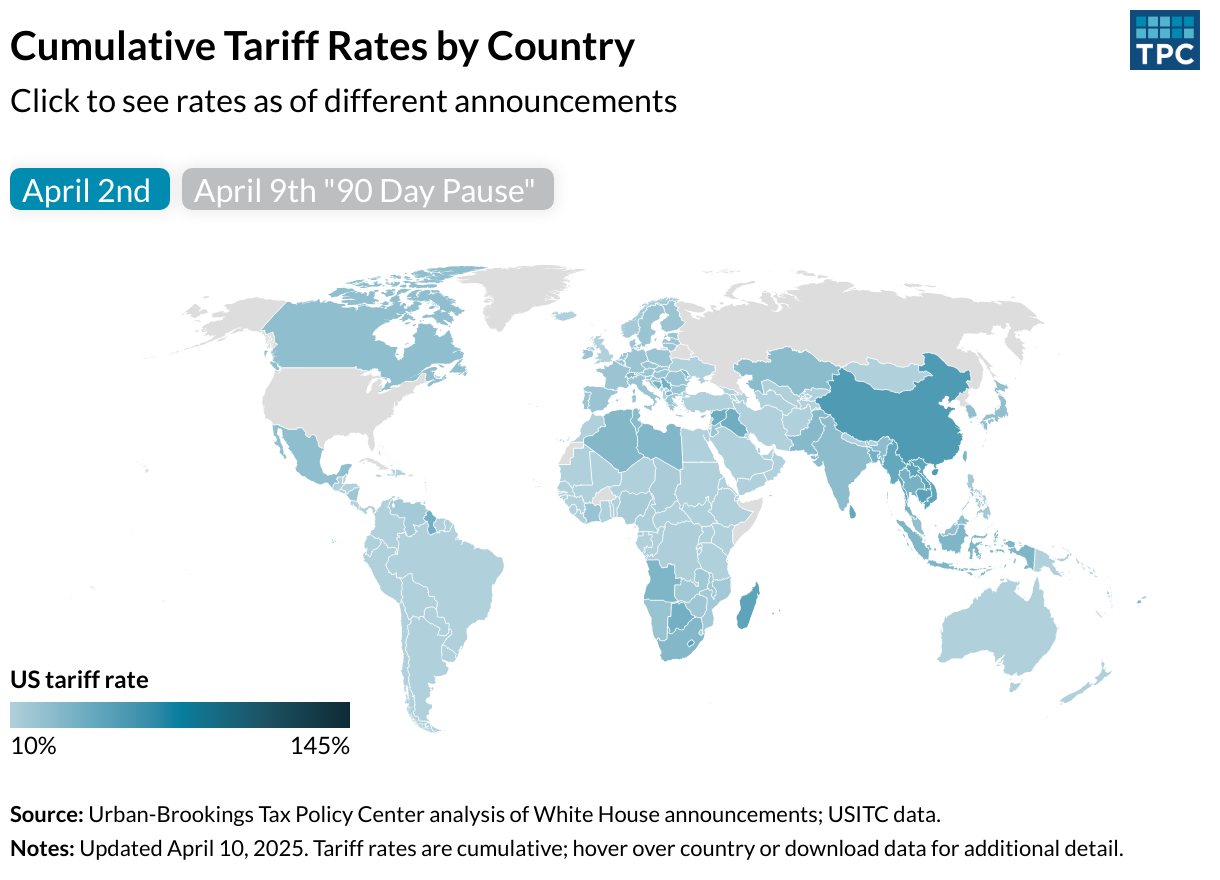 Mapping global tariff rates